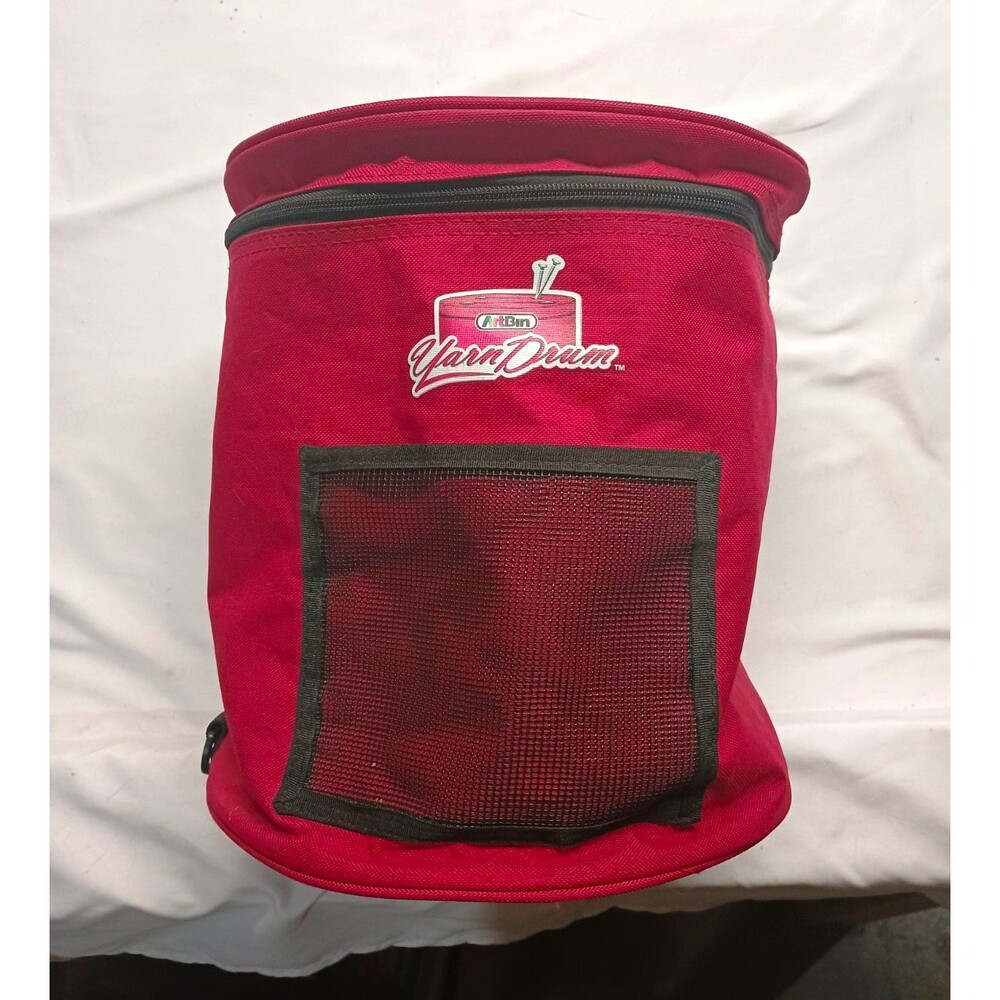 ArtBin Yarn Drum Red Knitting Crochet Storage Tote Bag Organizer Portable